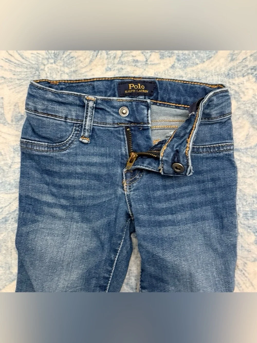 Polo Ralph Lauren Jeans Size 3 3T Toddler Blue Straight Adjustable Waist Boys
